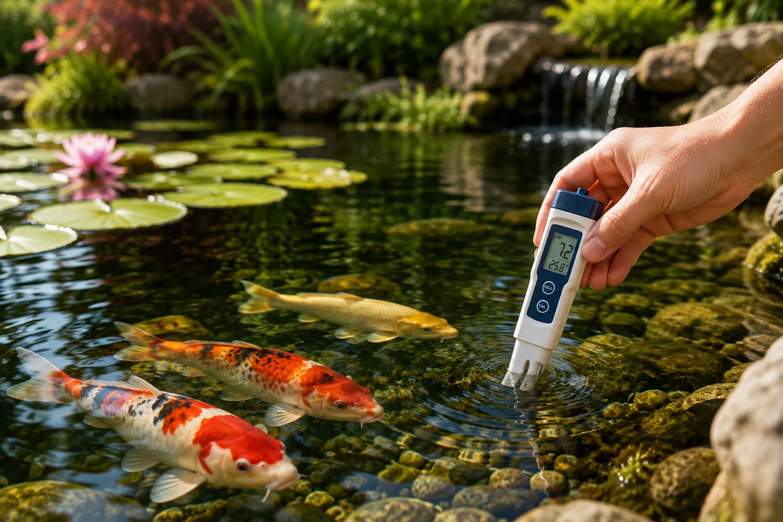 Professional pond fish feeding and nutrition services